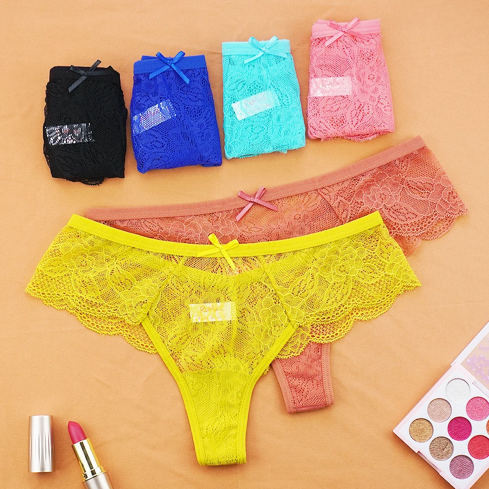 Seamless Thongs Underwear Woman Lace Thong G String Sexy Briefs Lingerie Ladies T-back Elastic Bandage Female Women's Panties