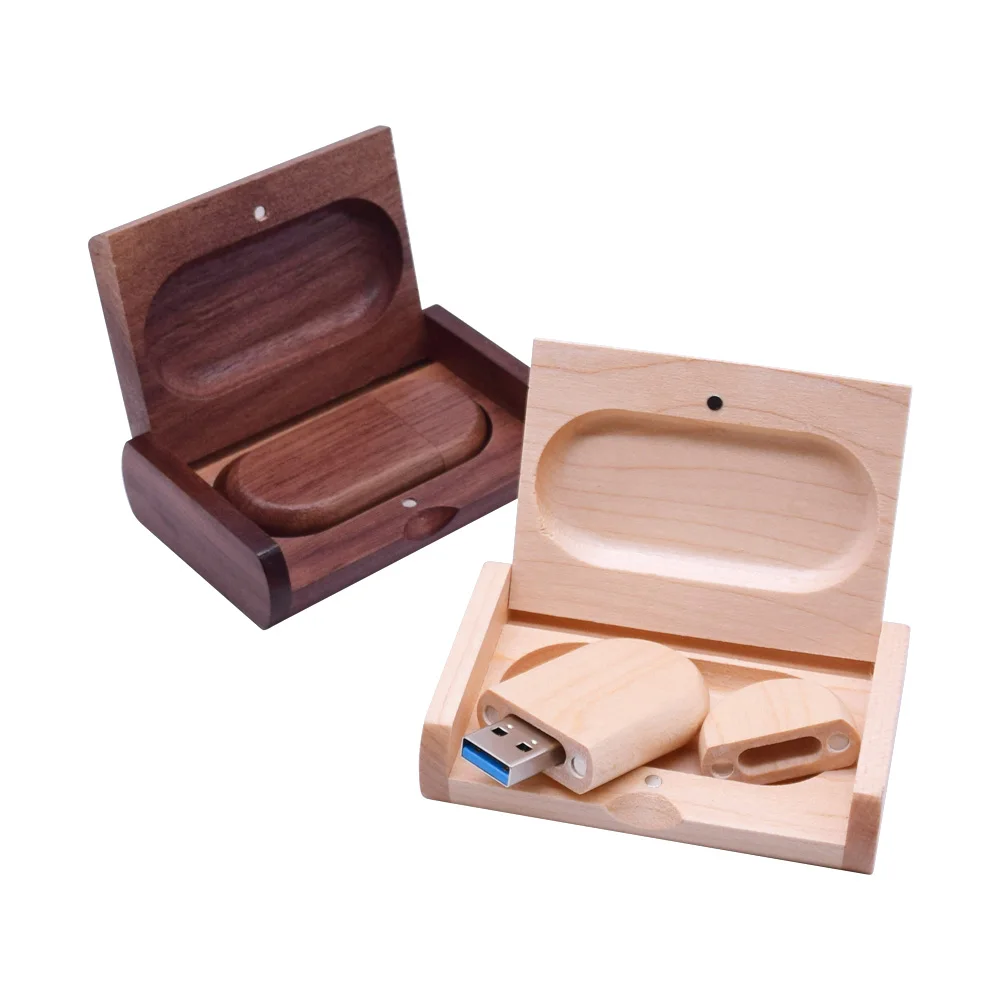 Флэш накопитель деревянный с коробкой и логотипом на заказ 4 ГБ 16 32 USB 3 0 10 шт.|USB