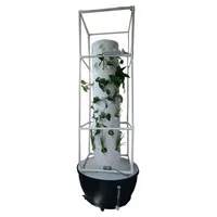 LED Growing Light Vertical Hydroponic System Aeroponic Tower Garden For Strawberry And Leaf Vegetables