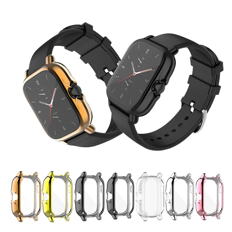 

Full Coverage Protective Cover For Amazfit GTS 2 Plating TPU Case Protector For Xiaomi Huami Amazfit GTS2 Smartwatch Frame Shell