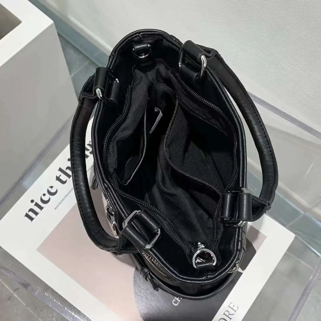 

Designer Motorcycle Handle Bag Small Vintage Women 2021 Cute Ladies Crossbody Bag Long Strap Female Purses and Handbag Soft Y2k