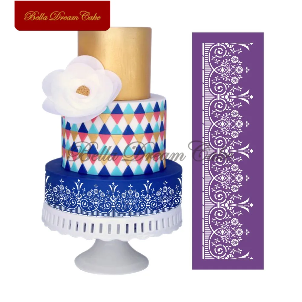Трафарет для торта с цветочным узором садовый трафарет инструменты украшения
