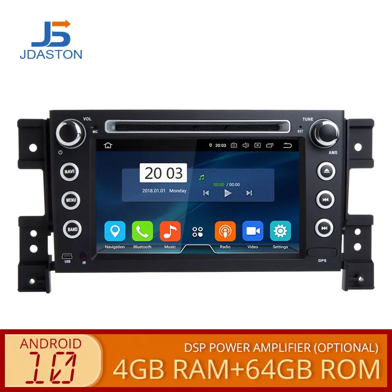 JDASTON Android 10 Автомобильный мультимедийный плеер для SUZUKI GRAND VITARA 2007 2013 WIFI GPS стерео