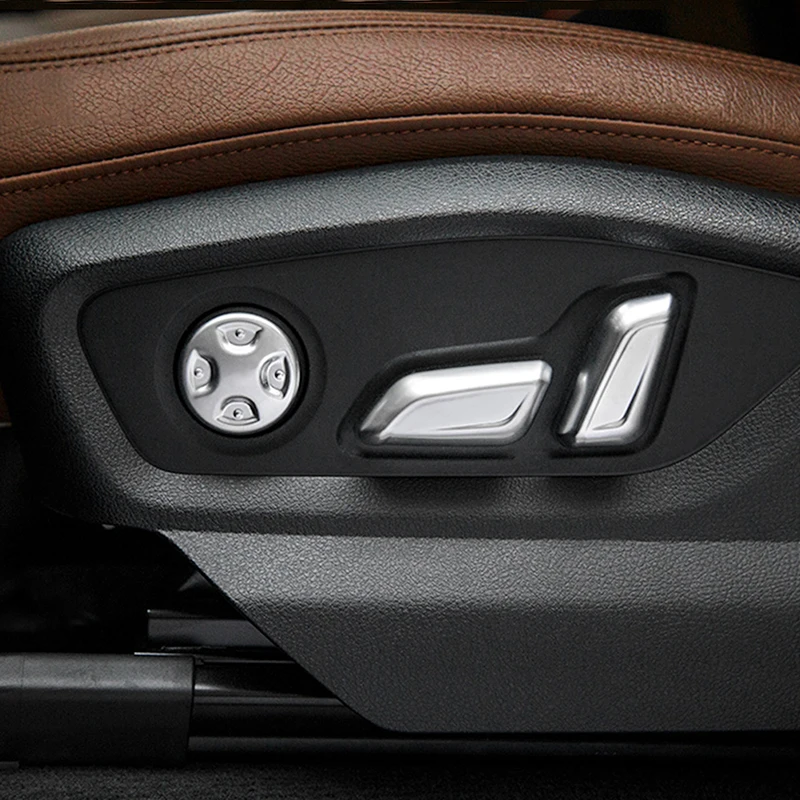 

Регулируемая ручка для автомобильного интерьера AUDI Q5L 2018 2019, кнопки, переключатель, крышка рамы, матовый серебристый АБС-пластик, автостайли...