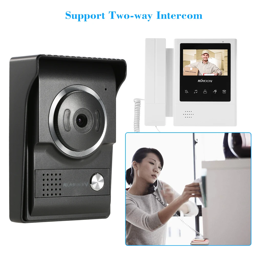 KKmoon 4 3 inch Проводной видео дверной звонок Ночное видение непромокаемые визуальное