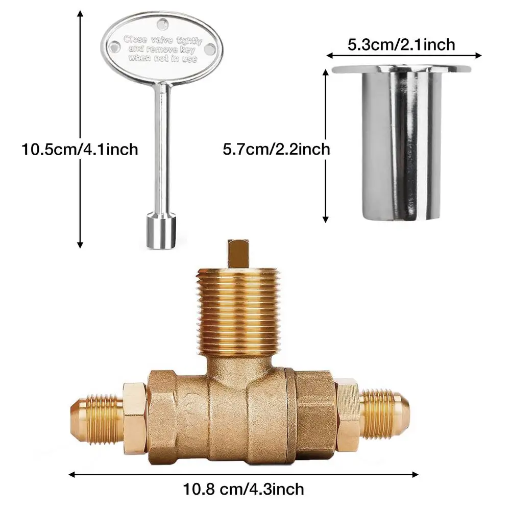 Комплект ключей для прямого газового клапана 1/2 дюйма комплект запорных клапанов