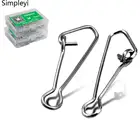 50100  кор. морские оснастки крючки для рыбалки из нержавеющей стали рыболовные Вертлюги рыболовный крючок леска соединитель 0001234 # защелкивающиеся зажимы