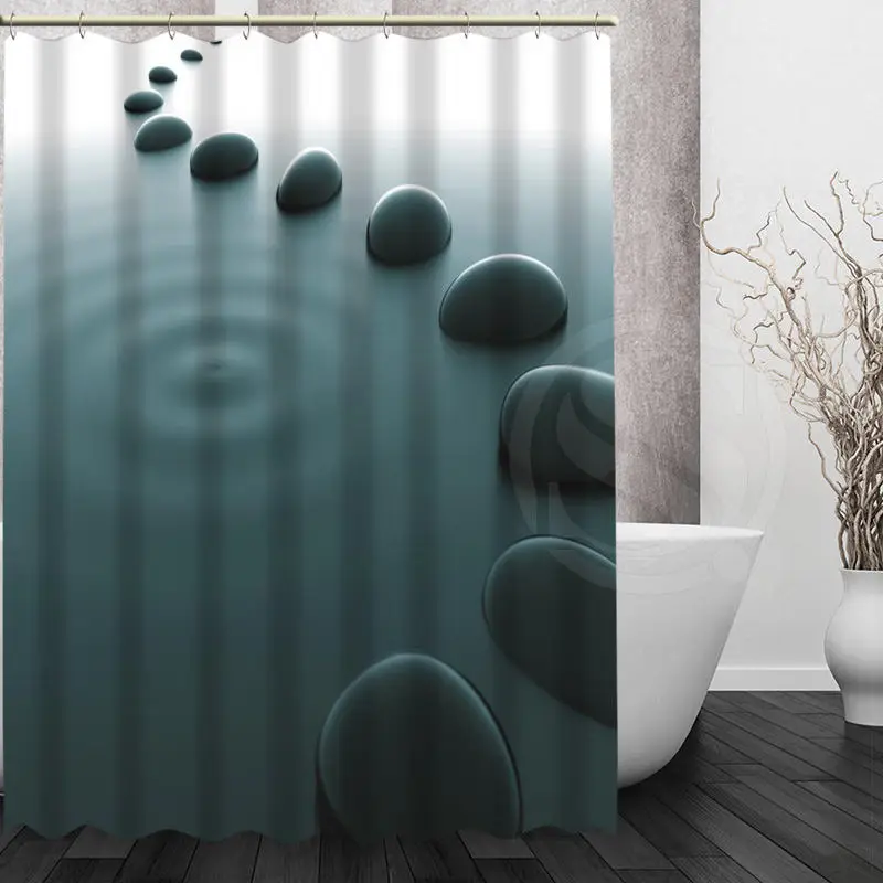 Персонализированный современный стиль спа-камень занавеска для ванны узор