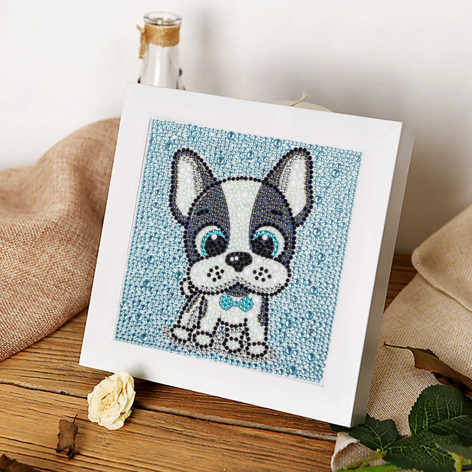 Детские наборы для детей "DIY Diamond Painting by Number Kits" с картинами мультяшных животных, вышитые кристальными стразами, подарки для детей.