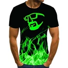 2021 Новый пламени, футболка для мальчиков с надписью, летний сезон, модные рубашки с короткими рукавами 3D Круглый воротник Топы дым элемент рубашки модная мужская футболка XXS-6XL