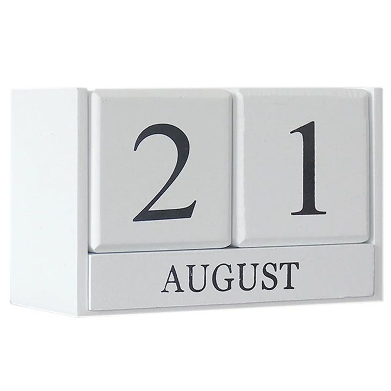 Винтажный деревянный вечный стол календарь блок планировщик постоянный рабочий