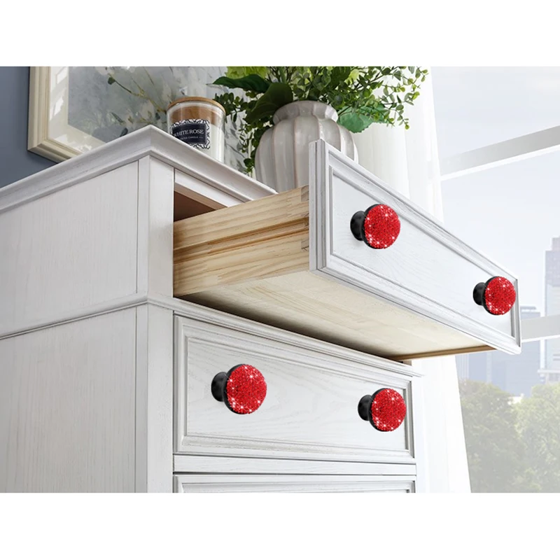 Ручки для шкафа цветные с кристаллами и стразами в форме гриба выдвижные ручки 35