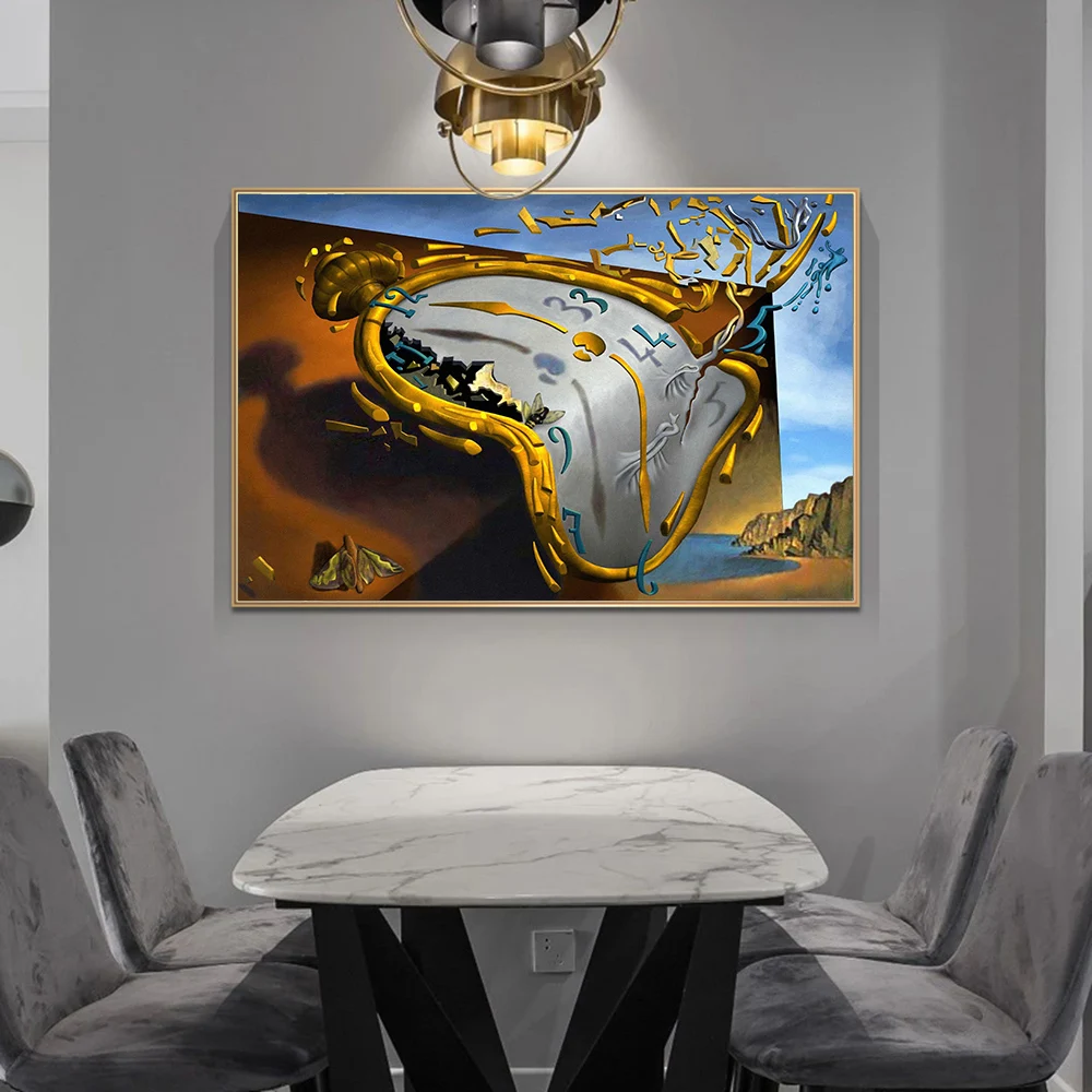 Famous Artist Salvador Dali The Persistence of Memory Canvas Paintings Wall Art Posters And Prints Pictures Home Decor | Дом и сад