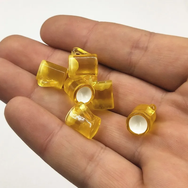 10 шт. 3D резиновые украшения в виде пива ожерелье серьги подвеска брелок подвески