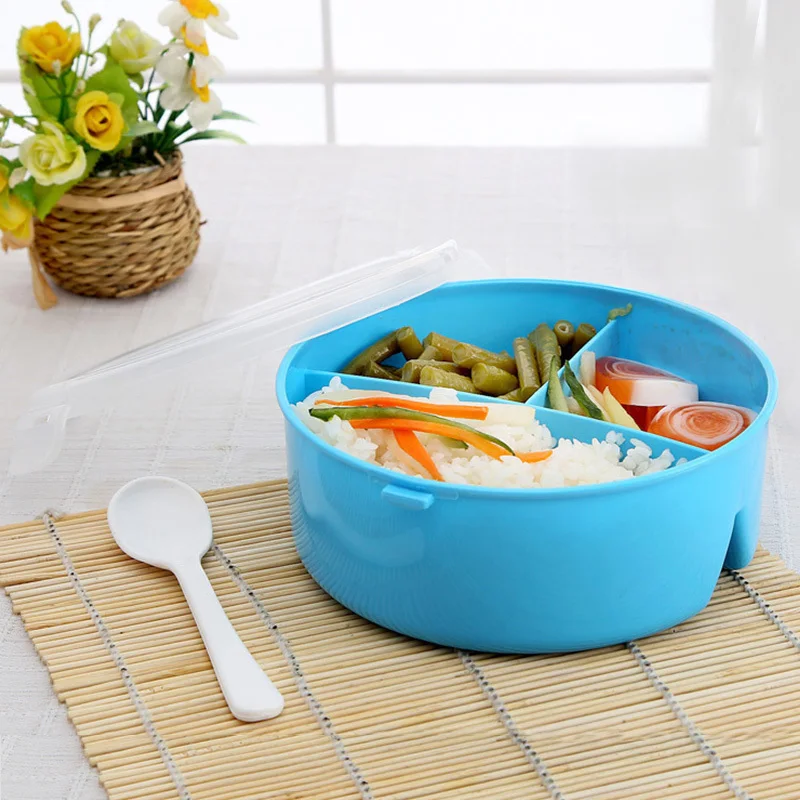 Пластиковая отдельная коробка для микроволновой печи Bento детей Открытый Пикник