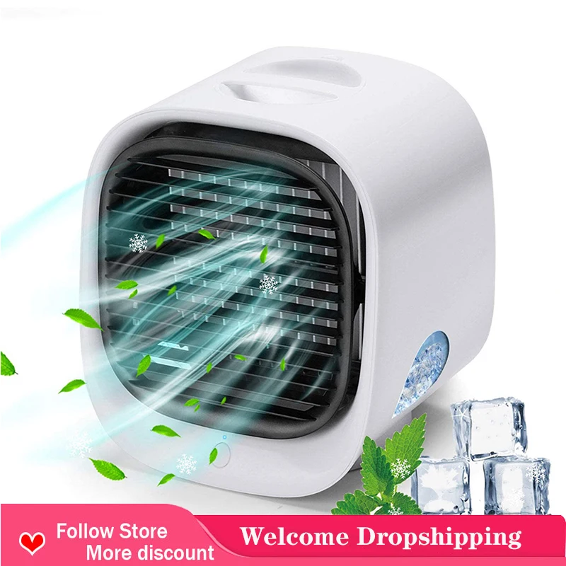 

USB Rechargeable Portable Air Conditioner Home Multifunctional Humidifier Purifier Desktop Air Cooler Air Conditioner Fan