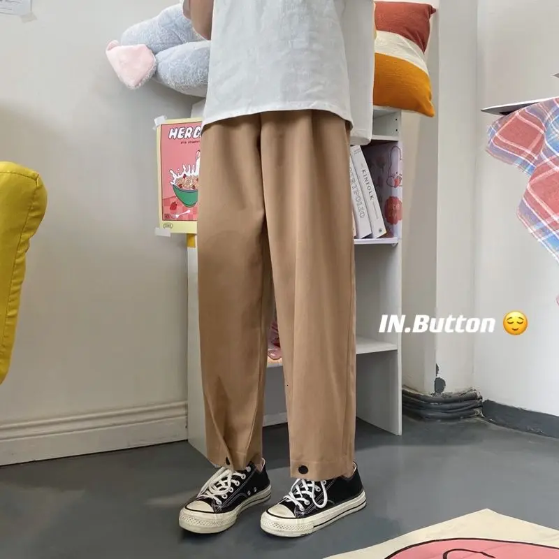 

Spring And Summer Casual Pants Men's Fashion Business Society Mens Suit Pants Korean Loose Straight-leg Dress Pants Men M-2XL