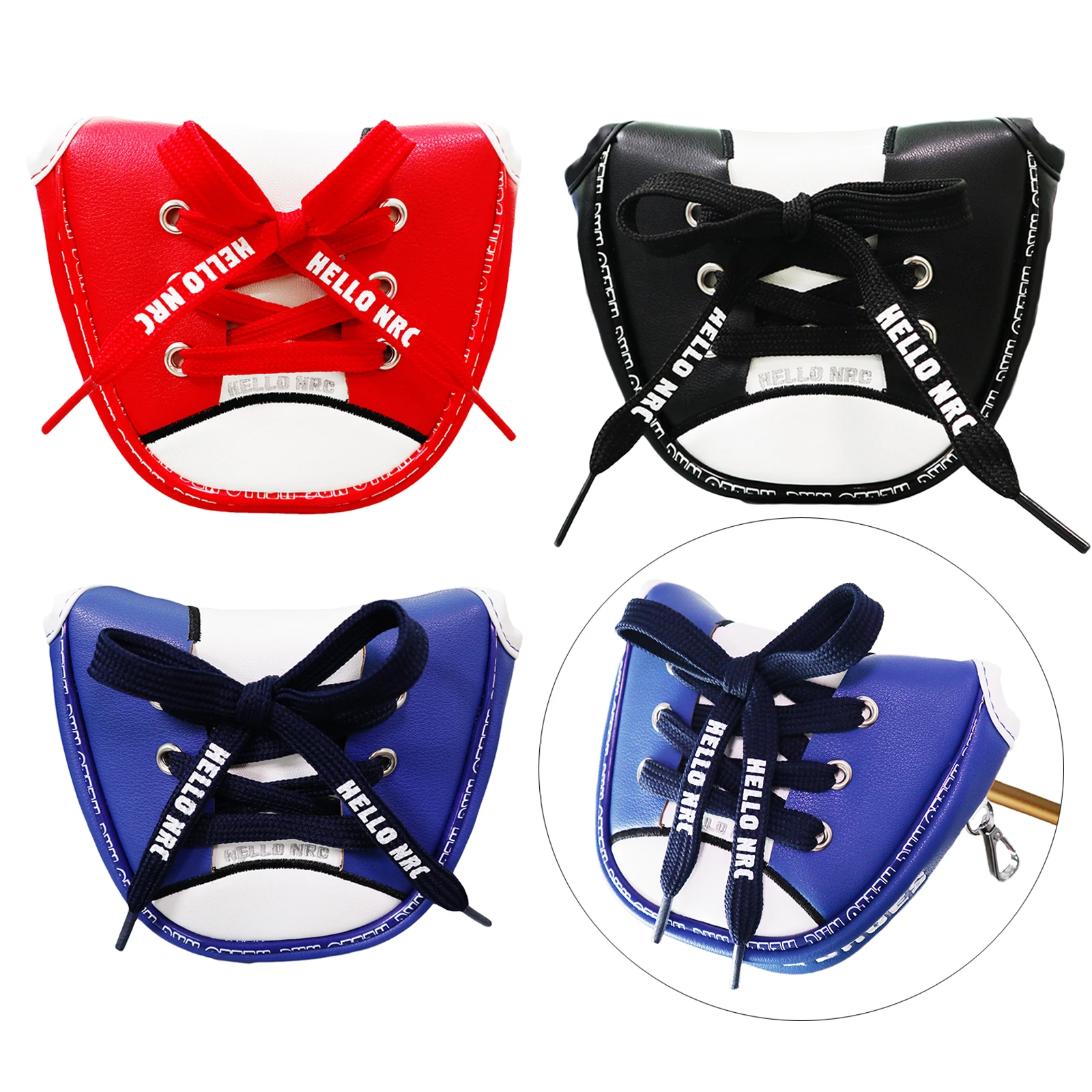 

Magnetic Closure Golf Mallet Putter Head Cover Headcovers Golf Accessories