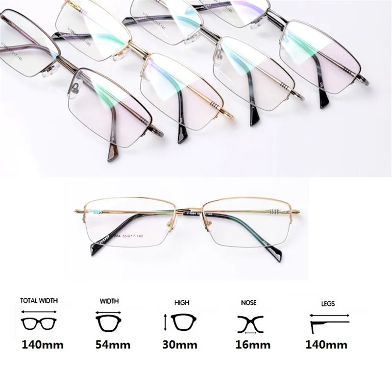 Zerosun Золотые очки оправа для мужчин весенние петли титановый сплав рецепт