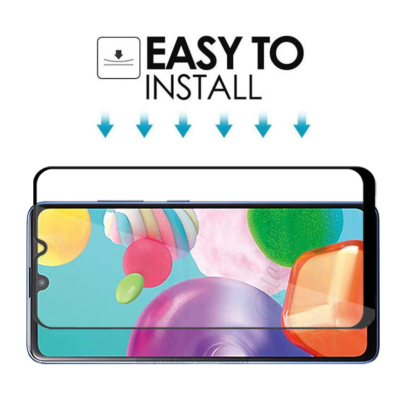 Защитное стекло закаленное для samsung A31 A41 A01 A415F A015F A315F 2 в 1 | Мобильные телефоны и