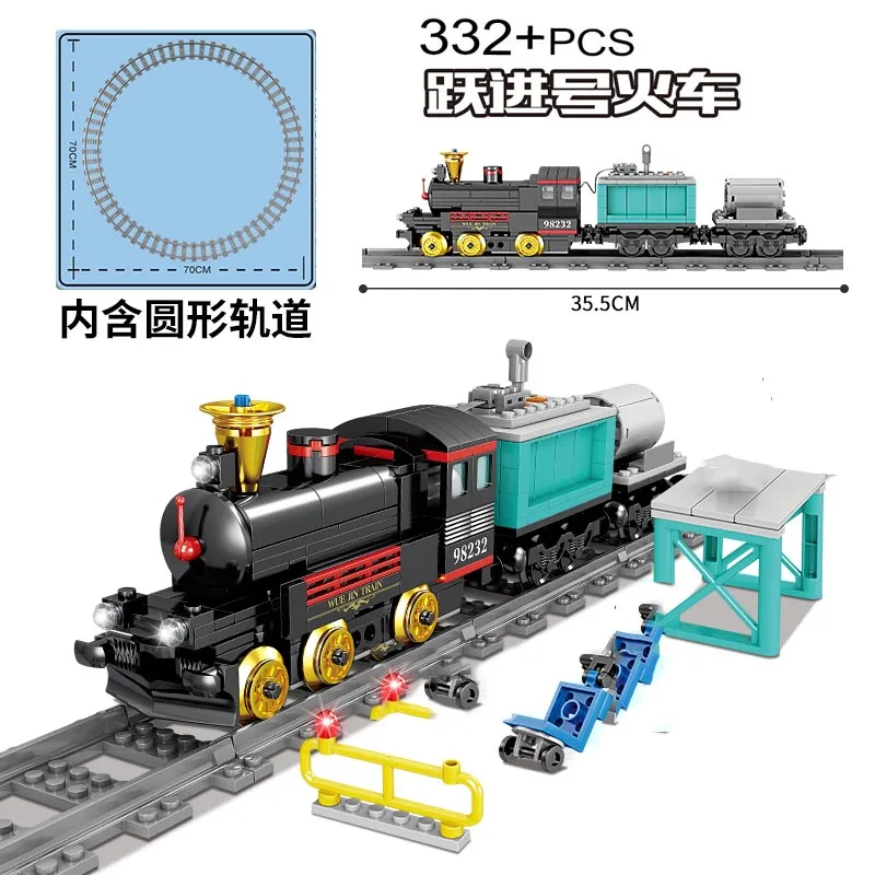 

New Liberated Train Technic Battery Powered Electric City track Rail Building Blocks DIY Brick Toys For Children Christmas Gifts