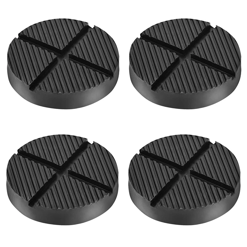 

Floor Jack Rubber Pad Universal Jack Adapter Pinch Weld Side Frame Rail Protector Puck/Pad (4 Pack)