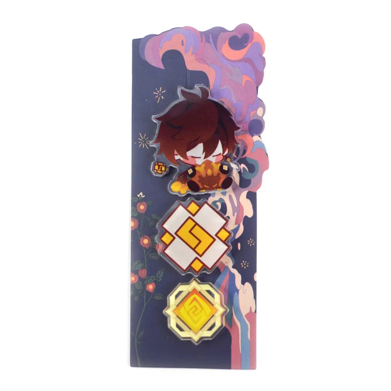 Брелки для ключей с аниме Genshin Impact брелок акриловой фигуркой Венти чжунглии