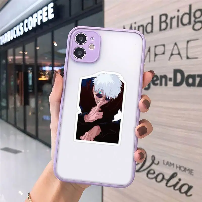 

Hot Anime Jujutsu Kaisen Phone Cases matte transparent For iphone 7 8 11 12 plus mini x xs xr pro max cover