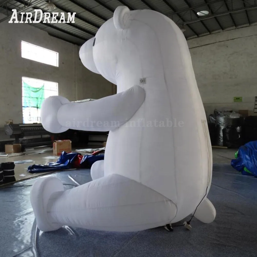 Индивидуальный белый милый гигантский надувной полярный медведь для рекламной