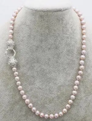 

Ожерелье из пресноводного жемчуга АА фиолетового цвета с круглой застежкой 7-8 мм, 18 дюймов