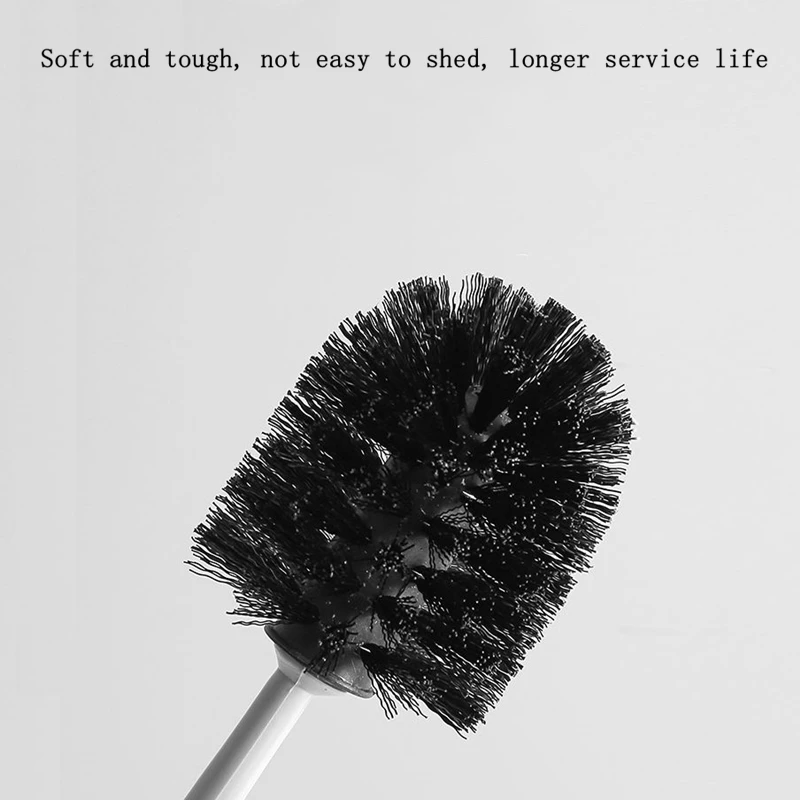 

Punch-free wall-mounted toilet brush drain with base set household toilet hanging wall toilet cleaning brush