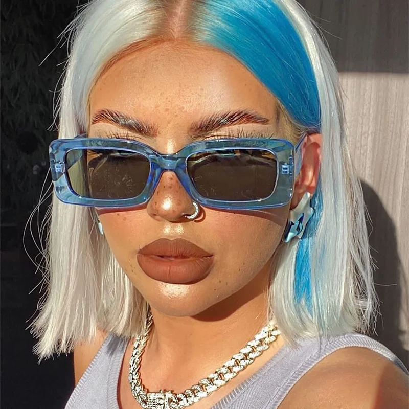 

Brand Designer Sunglasses 2022 Women High Quality Retro Sun glasses Women Square Glasses Women Men's Luxury Oculos De Sol UV400