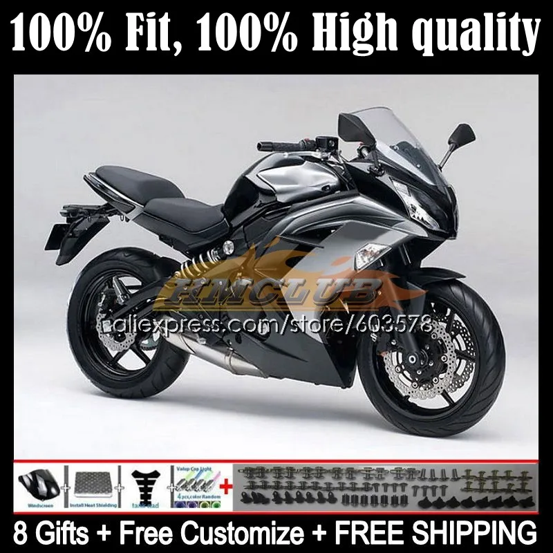 

Инъекция для KAWASAKI NINJA 650R ER6 F ER 6F 66CL.16 ER6F 12 13 14 15 16 ER-6F 2012 2013 2014 2015 2016 Обтекатели серебристо-серого цвета
