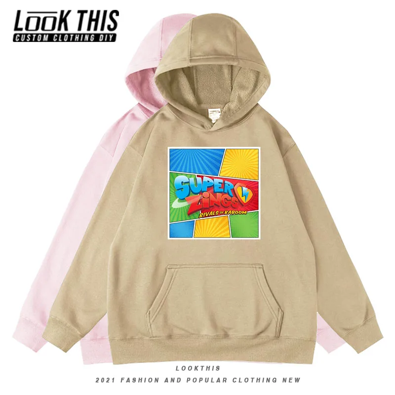 

Superzings Mens Cotton Hip Hop Hoodies High Street Boys Hoodie Cartoon Print Hooded Sweatshirts Streetwear Men Pullover Tops