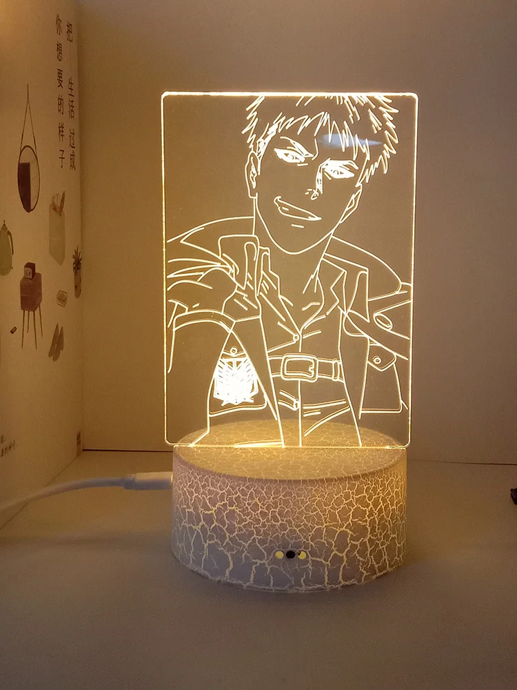 

Attack on titan Shingeki no kyojin Jean kirstei 3d led lamp for bedroom manga night light anime action figure Decoration