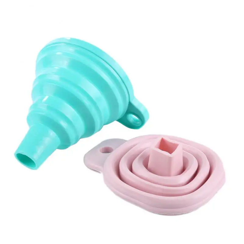 

Mini Folding Silicone Funnel Food-Grade Folding Heat Oil Resistant Water Liquid Silicone Funnel Household Kitchen Liquid Dispens