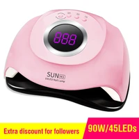 new 90w uv lamps for nail dryer 45 led hybrid lamp for fast curing gel nail polish dryer manicure lamp nail art tools