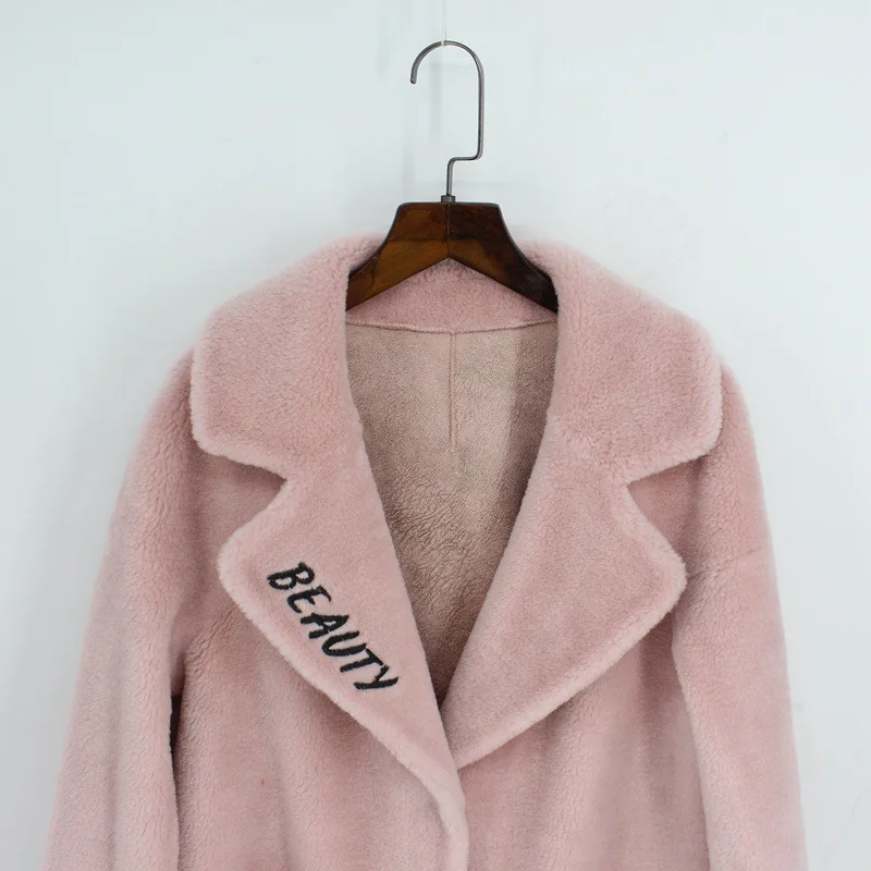 2019 осенне зимнее Новое модное кожаное пальто женский утепленный натуральный