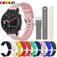 replacement soft silicone watch band wrist strap for huami amazfit gtr 42mm gts youth smart watch straps wearable accessories