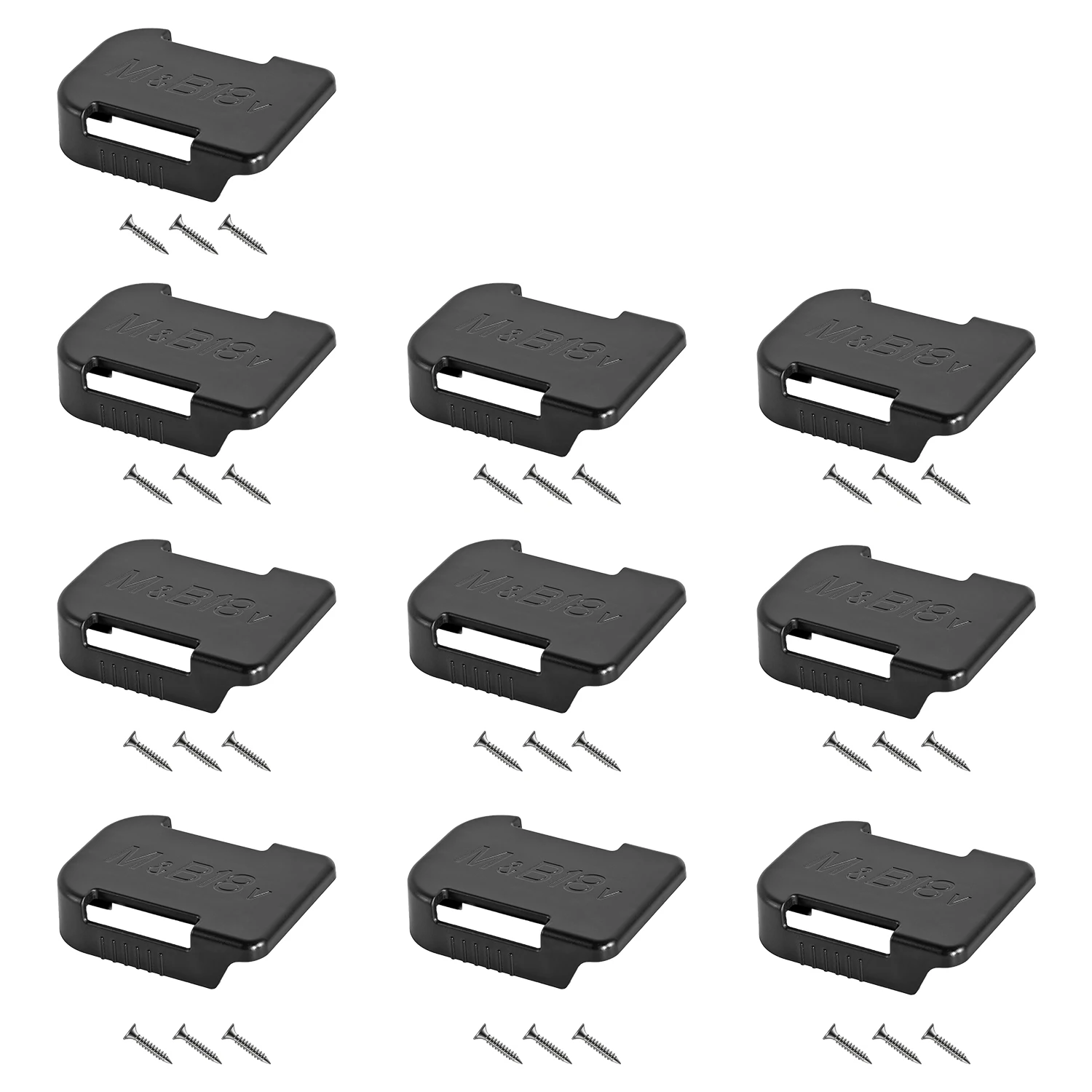 

10pcs for Makita & Bosch 18V Battery Mounts Storage Cover Holder Slots Shelf Rack Stand for Makita BL1860B BL1850B BL1860 BL1850