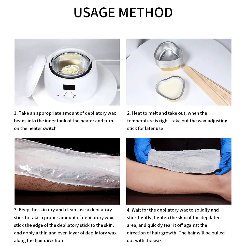 

Depilatory Hard Wax Beans Painless Face Body Leg Arm Hair Remover Natural Waxing Beans Hair Removal Wax Beans Wax Accessories