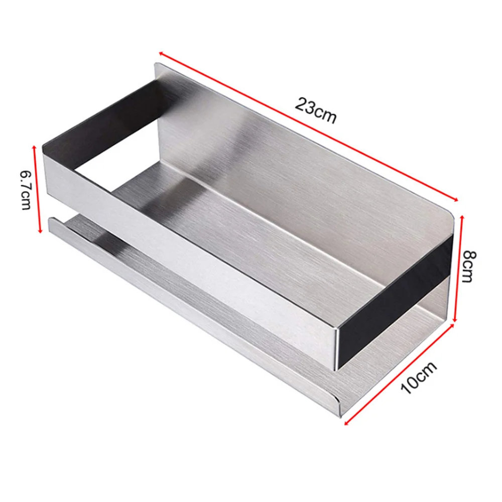 

Stainless Steel Shower Shelf 1 Pcs Kitchen Organizer Bathroom Rack Kitchen Rack Stylish Self-Adhesive Bathroom Shelf Modern
