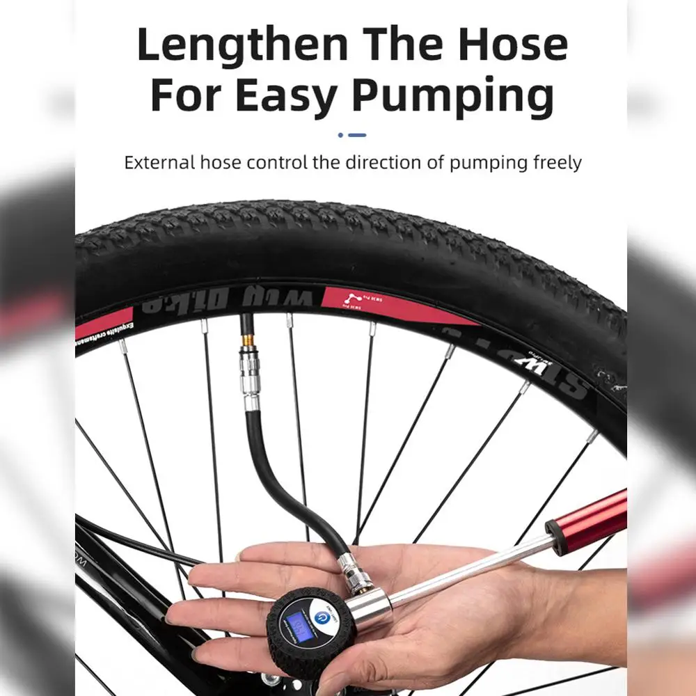 Мини велосипедный насос с 4 манометром 120 PSI Ручной Presta и Schrader Ball Road MTB шины для