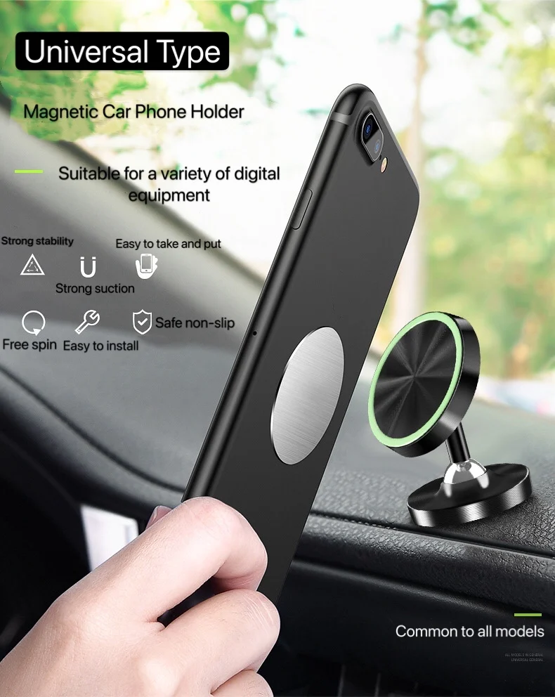 

Car Phone Holder Magnetic Universal Magnet Phone Mount For IPhone X Xs Max Samsung In Car Mobile Cell Phone Holder Stand