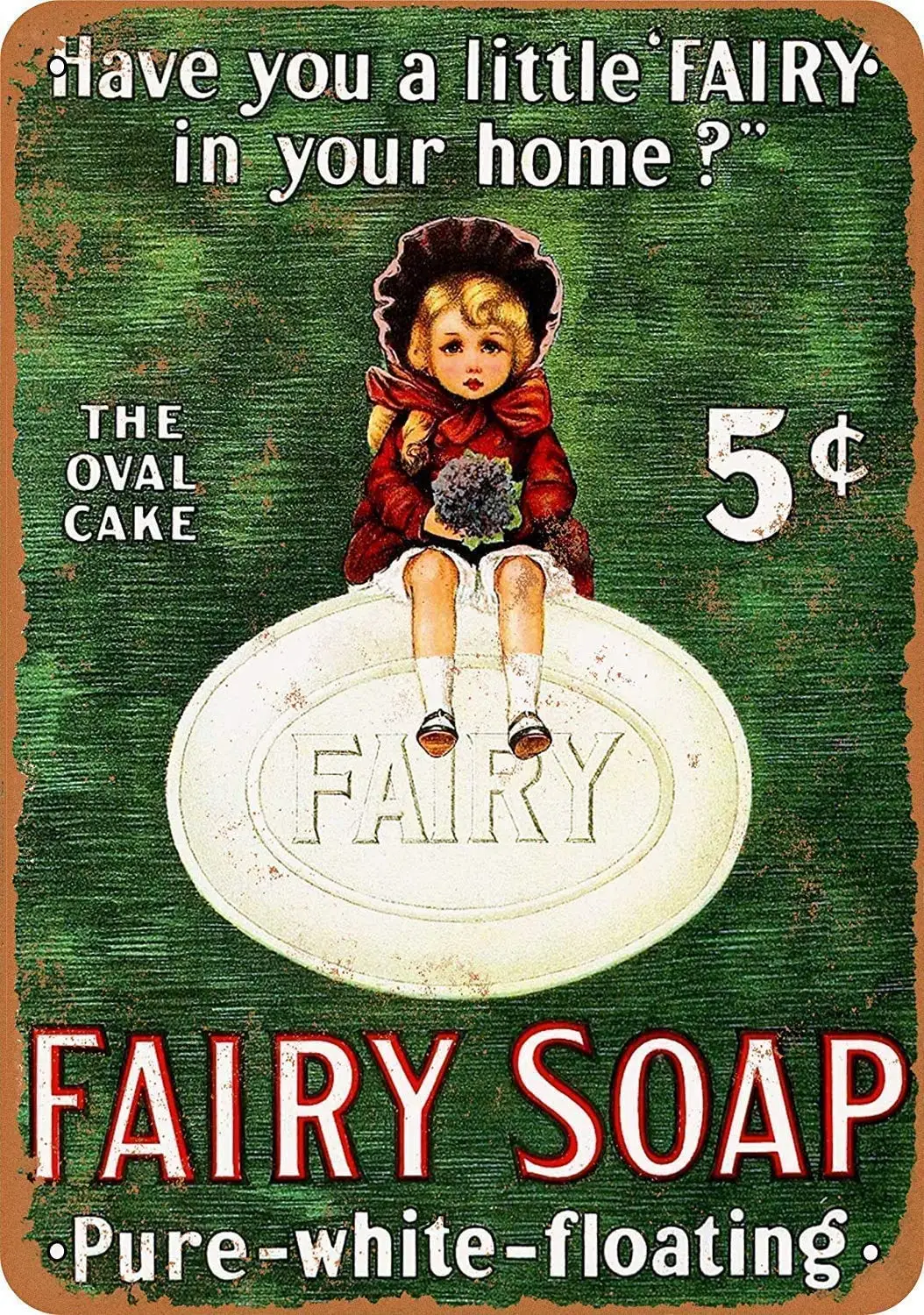 

Danny Penaw Decor Sign - Fairy Soap.8x12 Vintage Tin Sign Art Decor for Coffee Yard Home Wall Decor