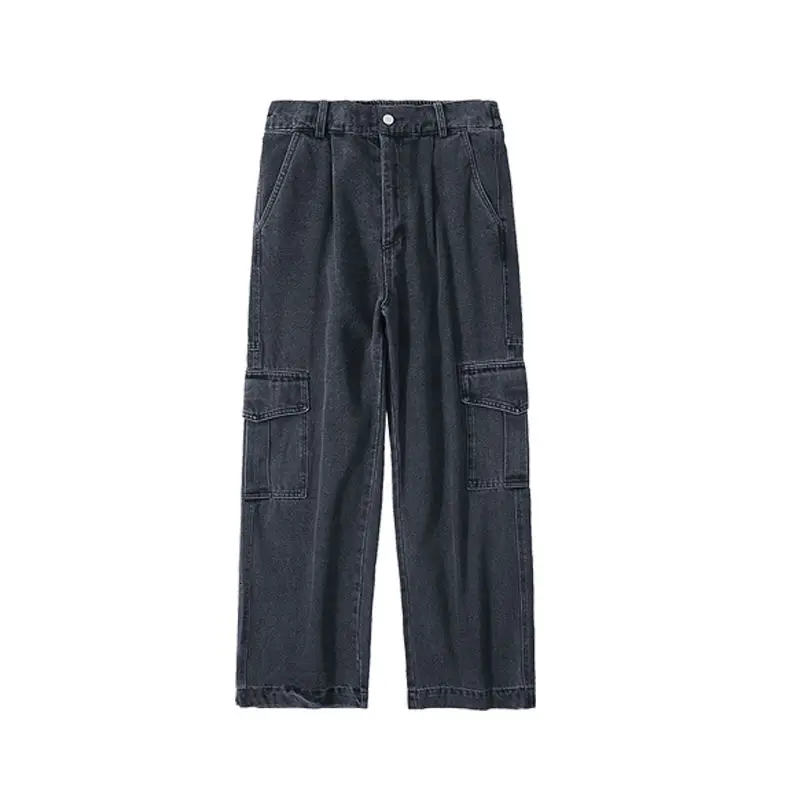 

Men's jeans 2020 autumn and winter new handsome retro loose straight overalls young people personality fashion trend clothing