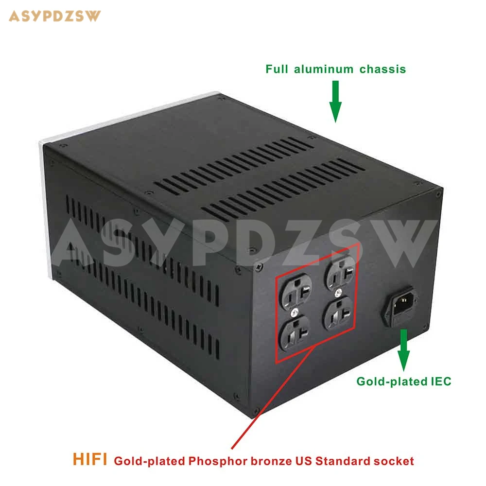 PT-2000 HIFI тороидальный сбалансированный изолирующий трансформатор 2000 Вт США Разъем AC источник питания процессор