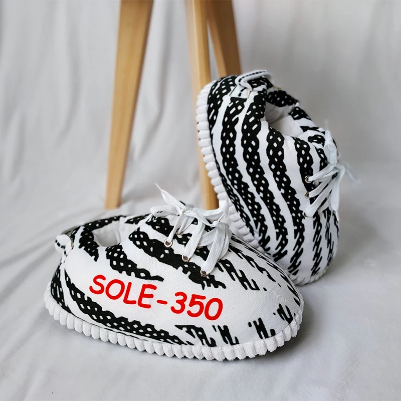 

Unisex Winter Stripe Slippers Unisex One Size 35-43 Warm Home Slippers Women Green Indoor Snug Sneaker Warm House Floor Slides