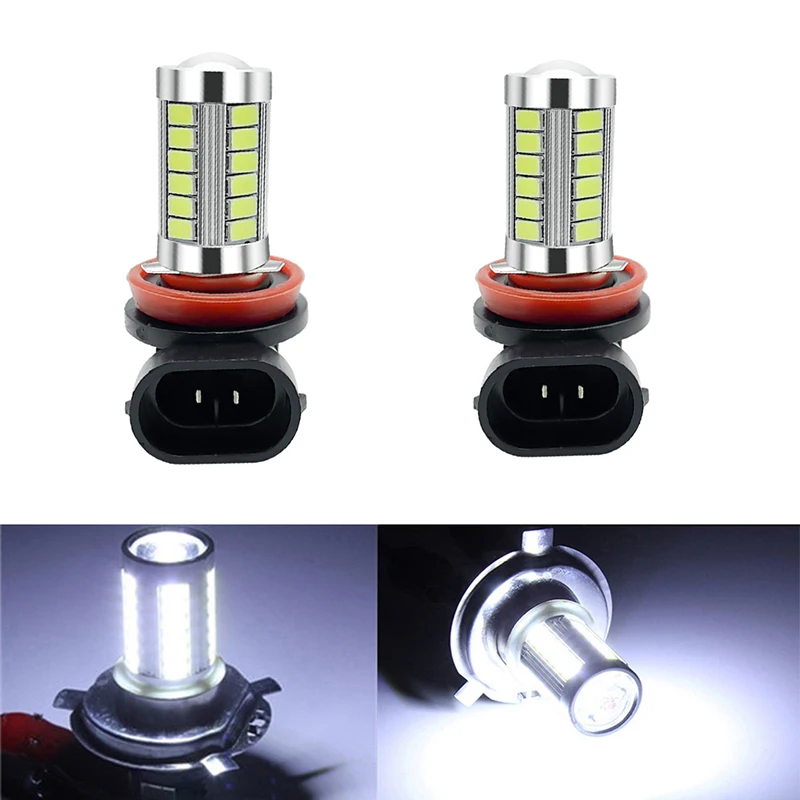 

2Pcs H4 H7 H8/H11 9005 9006 5630 High Quality 33 SMD LED Auto Fog Lamp Car Anti Fog Light Bulb Foglamps 6000K White
