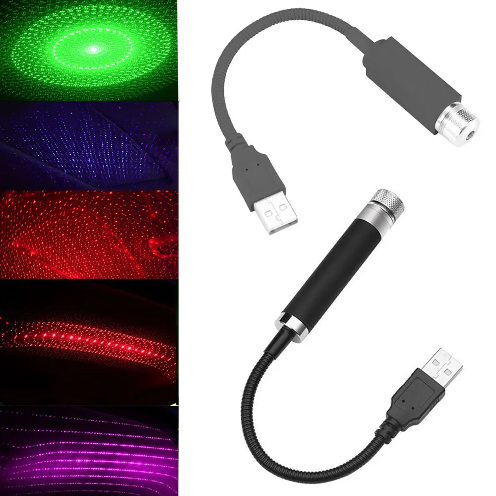 Светодиодный светильник на крышу автомобиля ночник с проекцией романтическая